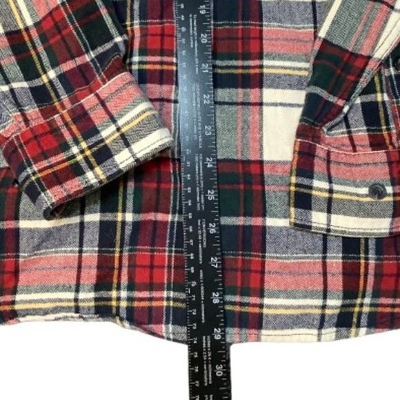 Woolrich Men's Large 100% Cotton Plaid Button-Down Shirt Grunge Rustic Outdoors - Picture 7 of 7